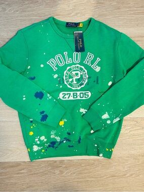 Polo Ralph Lauren Paint Splatter Crew Neck Sweatshirt (NWT)